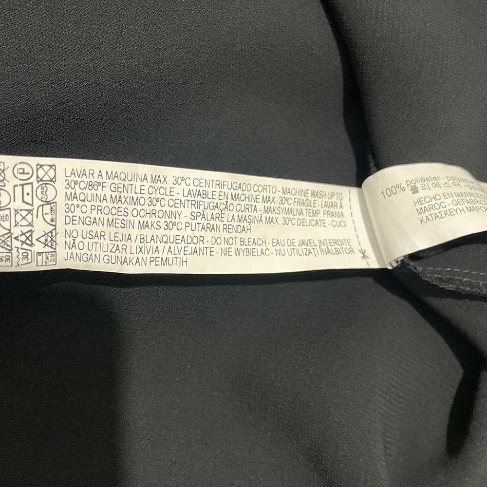 Zara Basic Cold Shoulder Spaghetti Strap Black Pu… - image 8